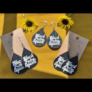 Decorative Leather Earring “Black Friday Squad” 3Pairs